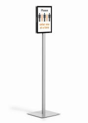 Durable INFO STAND BASIC A4 1 ST 501257 [501257] Stand informativo Metallo, Plastica Grigio 