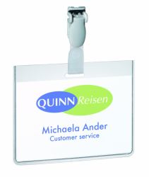 Durable Combi Clip Badge 40x75mm [50]