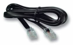 EFB Elektronik EFB Modularkabel schwarz, 2 x RJ10 [4/4] Stecker, 1:1, 2,0 m