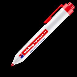 edding 11 Retract Permanent Marker Red Box of 10