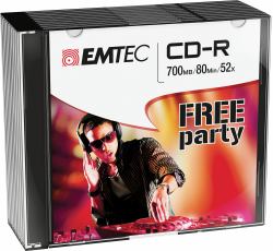 Emtec ECOC801052SL CD vergine CD-R 700 MB 52x 10 pz 