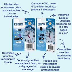 Epson Alarm clock Multipack 3-colour 27 DURABrite Ultra Ink 