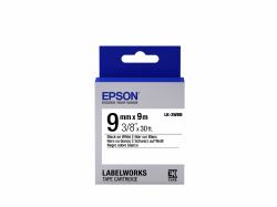 Epson Nastro fondo Standard Bianco per testo Nero 9/9 LK-3WBN 