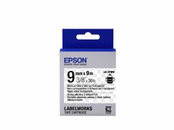 Epson Nastro fondo Trasparente per testo Nero, altamente adesivo 9/9 LK-3TBW 