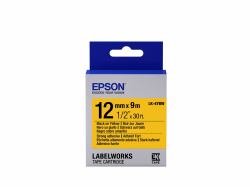 Epson Nastro fondo Pastello Giallo per testo Nero, altamente adesivo 12/9 LK-4YBW 