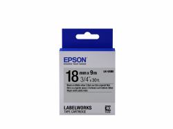 Epson Nastro fondo Opaco Argento per testo Nero 18/9 LK-5SBE 