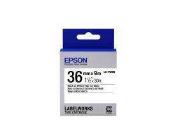 Epson Nastro fondo Standard Bianco per testo Nero 36/9 LK-7WBN 