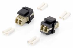 Equip 125570 adattatore di fibra ottica LC/LC 8 pz Beige, Nero 