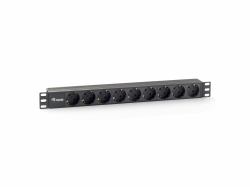 Equip 333282 unità di distribuzione dell'energia [PDU] 9 presa[e] AC 1U Nero 