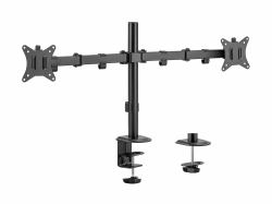 Equip Staffa di montaggio da tavolo articolata per doppio monitor da 17“-32”, nero 