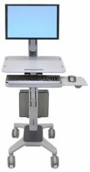 Ergotron WorkFit C-Mod, Single Display Sit-Stand Workstation 68,6 cm [27"] Pavimento Grigio 