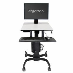 Ergotron WorkFit-C, Single HD Sit-Stand Workstation Nero, Grigio Carrello multimediale 