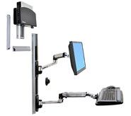 Ergotron LX Series LX Wall Mount System 68,6 cm [27"] Parete Nero, Argento 