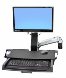 Ergotron StyleView Sit-Stand Combo Arm with Worksurface 61 cm [24"] Parete 