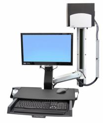 Ergotron StyleView Sit-Stand Combo System with Worksurface 61 cm [24"] Parete 