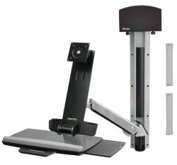 Ergotron Styleview Sit-Stand Combo System 61 cm [24"] Parete Alluminio 