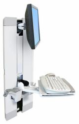 Ergotron StyleView Vertical Lift, Patient Room 61 cm [24"] Parete Bianco 