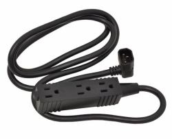 Ergotron SV 3-Outlet Power Strip cassetta di scarico Nero 