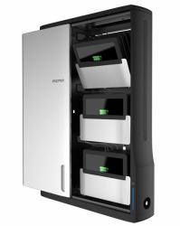 Ergotron DM12-1006-3 portable device management cart& cabinet Armadio per la gestione dei dispositivi portatili Nero, Argento 