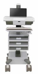 Ergotron M021-0101-111101-1-0 base e supporto per PC/workstation All-in-One 19,5 kg Bianco, Grigio 43,2 cm [17"] 
