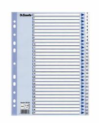 Esselte 100139 intercalare Indice a linguetta numerico Polipropilene [PP] Blu, Bianco 
