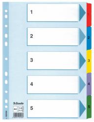 Esselte 100160 intercalare Indice a linguetta numerico Cartone Blu 