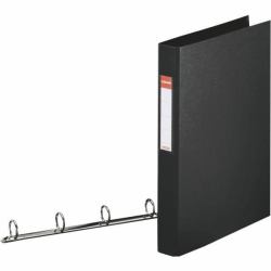Esselte Standard Ring Binders , PP Black 4x25 mm raccoglitore ad anelli A4 Nero 