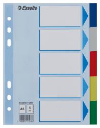 Esselte 15264 intercalare Indice a linguetta vuota Polipropilene [PP] Blu 