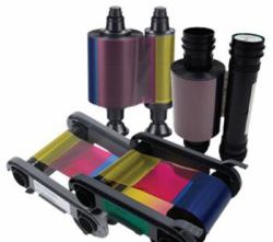 Evolis YMCKO nastro per stampante 300 pagine Nero, Ciano, Grigio, Magenta, Giallo 