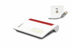 Box FRITZ! 7530 AX router wireless Gigabit Ethernet Dual-band [2.4 GHz/5 GHz] Grigio, Rosso, Bianco 