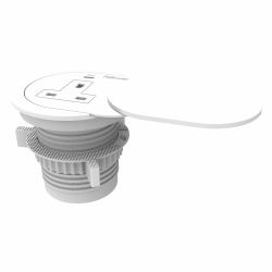 Fellowes Power Spot Type G for 60-80mm Desk Grommet Holes 2m Cable Black - 100137176 prolunghe e multiple 1 presa[e] AC Interno Bianco 