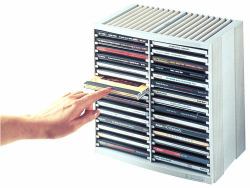Fellowes 9823003 supporto per disco ottico 48 dischi Grigio, Platino 