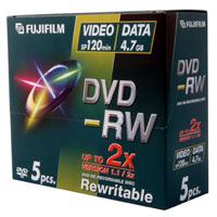 Fujifilm DVD-RW 4.7GB 2x, 5-Pk 4,7 GB 5 pz 