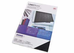 GBC Copertine per rilegatura LinenWeave 250 gsm nere [100] 