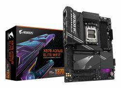 GIGABYTE X870 AORUS ELITE WIFI7 Scheda Madre - Supporta CPU AMD Ryzen 9000, 16+2+2 fasi VRM, fino a 8000MHz DDR5 [OC], 3xPCIe 5.0 + 1xPCIe 4.0, Wi-Fi 7, LAN 2.5GbE, USB 4 