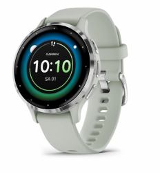 Garmin Venu 3S 3,05 cm [1.2"] AMOLED 41 mm Digitale 390 x 390 Pixel Touch screen Grigio, Argento Wi-Fi GPS [satellitare] 