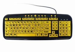 Geemarc Telecom Geemarc High Visibility large print black letters on yellow keys - USB. [1Year warranty]