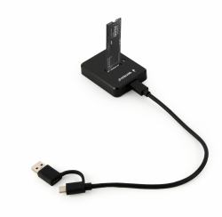 Gembird DD-U3M2 docking station per unità di archiviazione USB 3.2 Gen 1 [3.1 Gen 1] Type-C Nero 