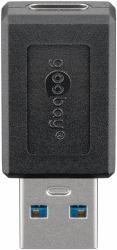 Goobay 45400 adattatore per inversione del genere dei cavi USB C USB A Nero 