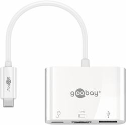 Goobay 62104 replicatore di porte e docking station per laptop USB tipo-C Multicolore 