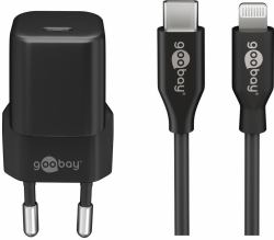 Goobay 64574 Caricabatterie per dispositivi mobili Smartphone Nero AC Ricarica rapida Interno 