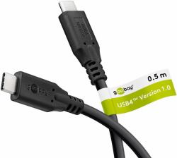 Goobay 74190 cavo USB USB4 Gen 2x2 0,5 m USB C 40 Gbit/s 100 W Nero 