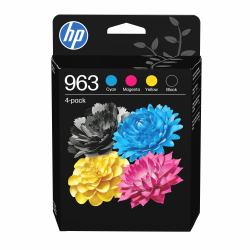 HP Confezione da 4 cartucce di inchiostro nero, ciano, magenta, giallo originali 963 