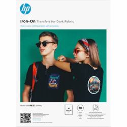 HP Carta per trasferimenti a caldo su tessuti scuri, A4 [210 x 297 mm], 10 fogli 