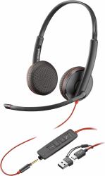HP Blackwire 3225 Stereo USB-C - Headset +3.5mm Plug +USB-C/A - Adapter