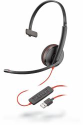 HP Poly Poly Blackwire C3210 Auricolare Cablato A Padiglione Ufficio USB tipo A Nero 