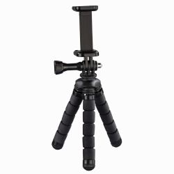 Hama Mini Treppiedi con gambe a snodo per Smartphone e Gopro, 14 cm, nero 