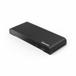 Hama Switch HDMI 3 porte con telecomando, connettori dorati, 4k, nero 