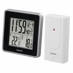 Hama Stazione barometrica "EWS Intro" con sensore esterno. Orologio, calendario, previsioni del tempo, temperatura interna ed esterna 