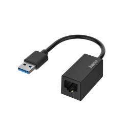 Hama Adattatore USB 3.0 M / 8p8c F [RJ 45], Fast Ethernet LAN 10/100/1000, Gigabit, nero 